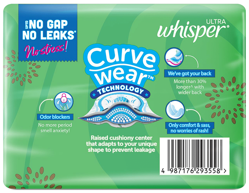 Whisper Ultra No Gap No Leaks Sanitary Pads XL+ - Image 3