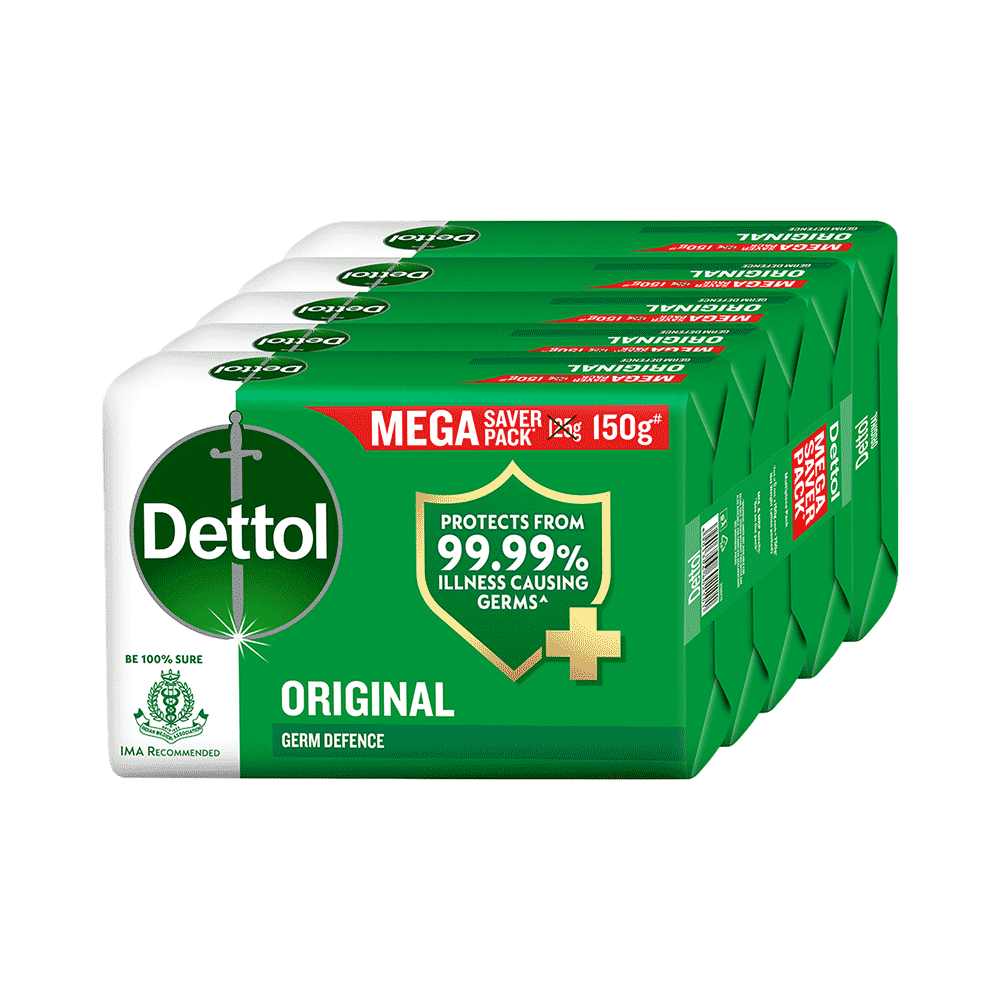 Dettol Original Germ Defence Bathing Soap Bar (150gm Each) - Image 1