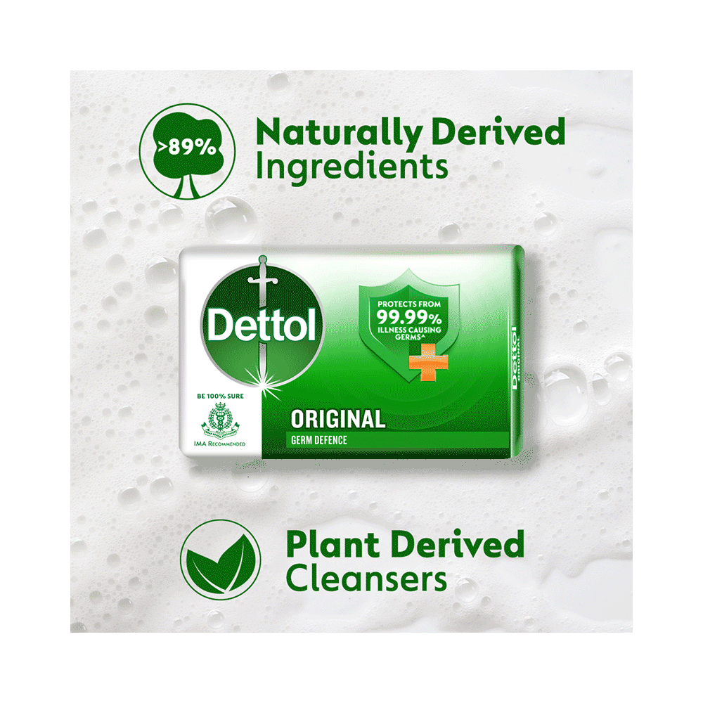 Dettol Original Germ Defence Bathing Soap Bar (150gm Each) - Image 5