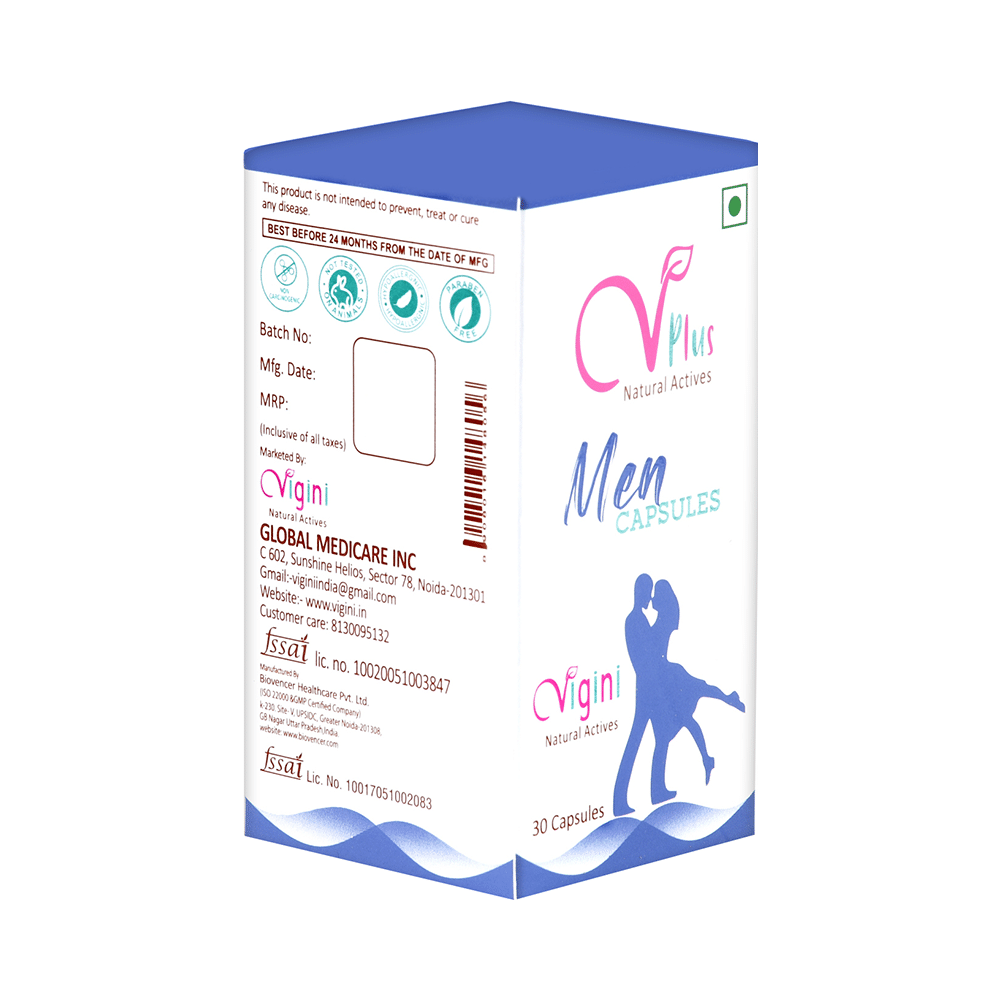 Vigini VPlus Natural Actives Combo Pack of Men Capsule & Women Capsule (30 Each) - Image 4