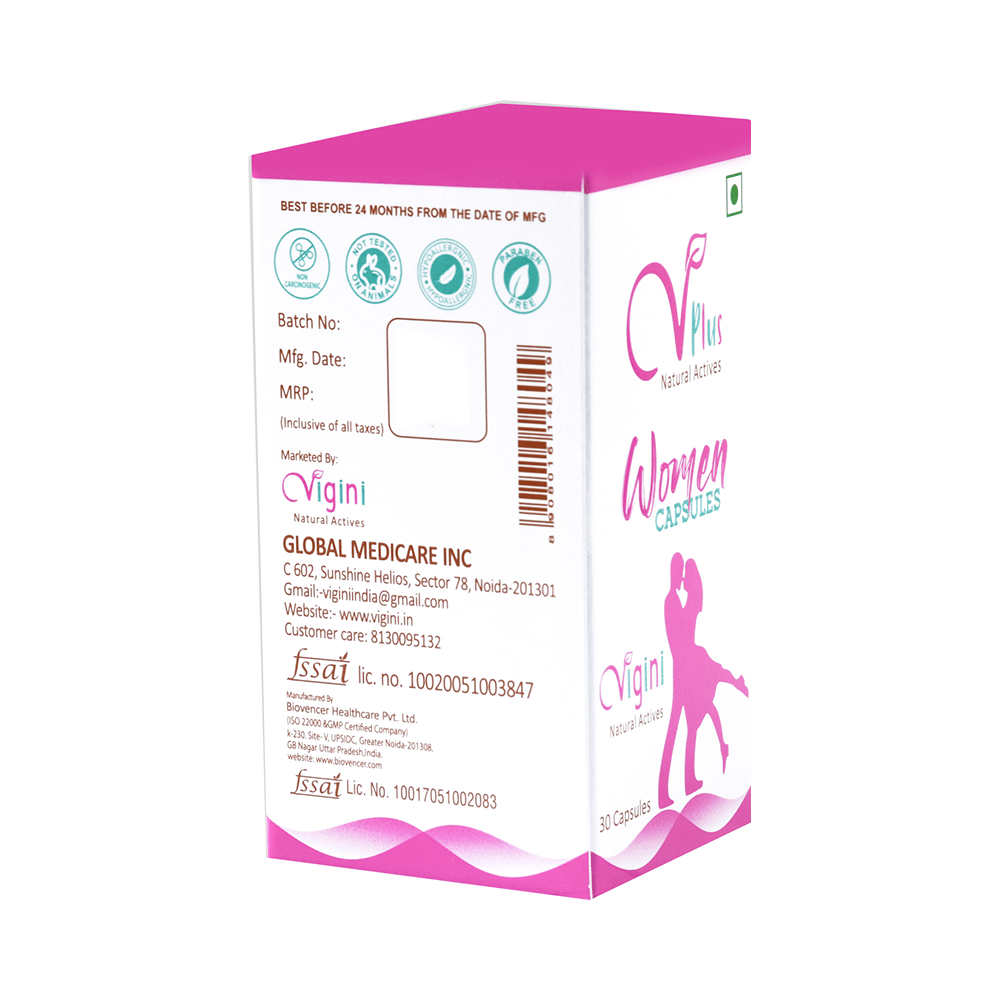 Vigini VPlus Natural Actives Combo Pack of Men Capsule & Women Capsule (30 Each) - Image 6