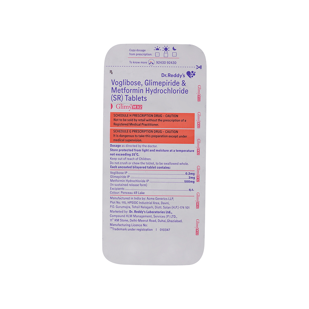 Glimytime MV 2mg/500mg/0.2mg Tablet