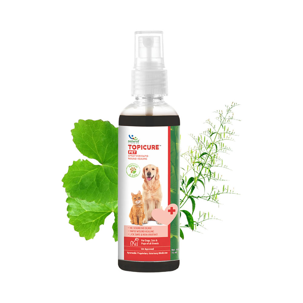 Natural Remedies Topicure Pet Spray for Rapid Wound Healing - Image 1