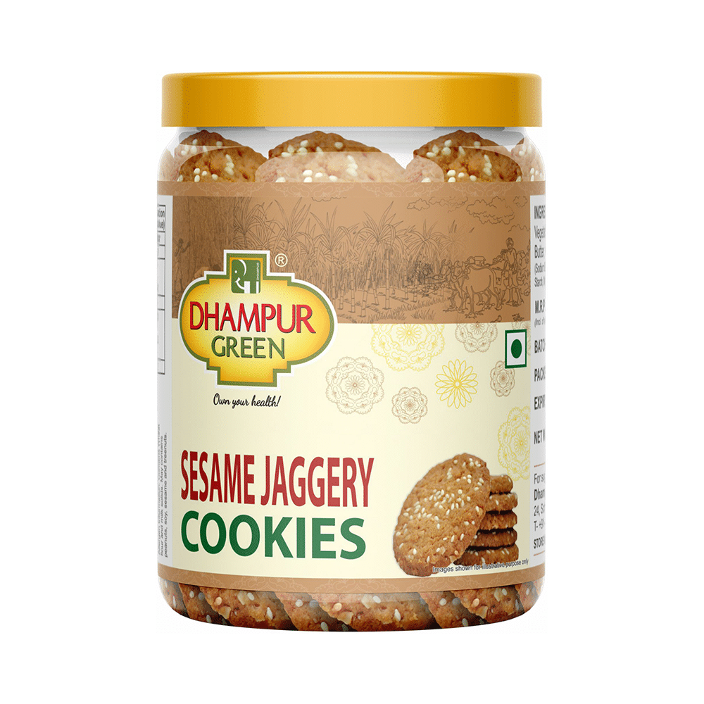 Dhampur Green Sesame Jaggery Cookie - Image 1