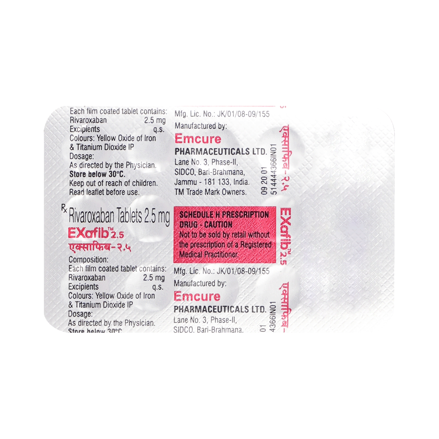 Exafib 2.5mg Tablet - Image 5