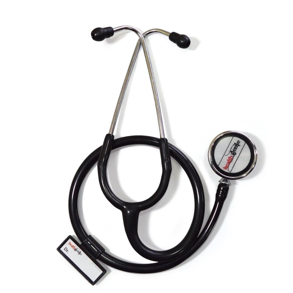 Healthgenie HG-401B Aluminium Dual Cardiology Stethoscope Black - Image 2