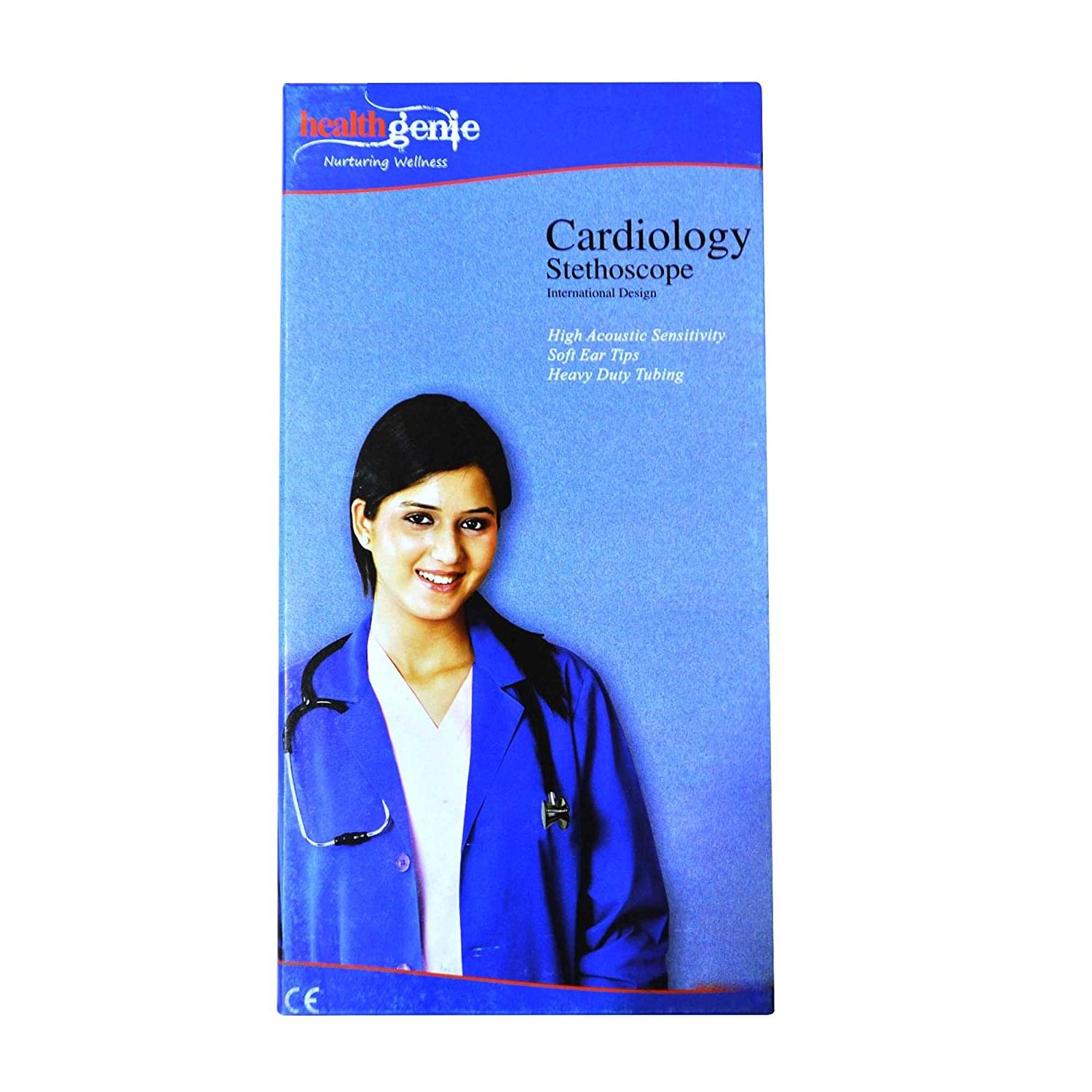 Healthgenie HG-401B Aluminium Dual Cardiology Stethoscope Black - Image 4