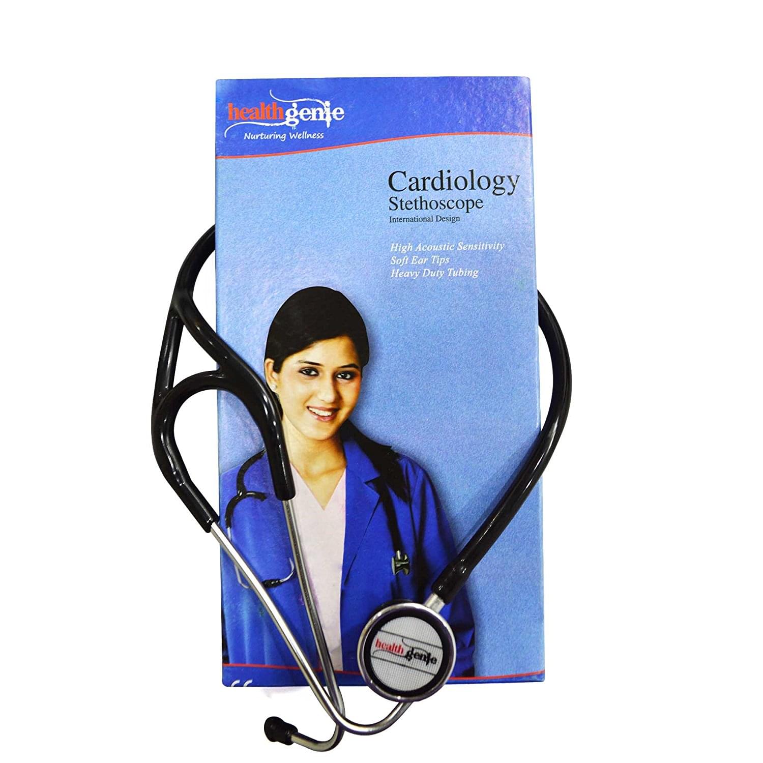 Healthgenie HG-401B Aluminium Dual Cardiology Stethoscope Black - Image 6