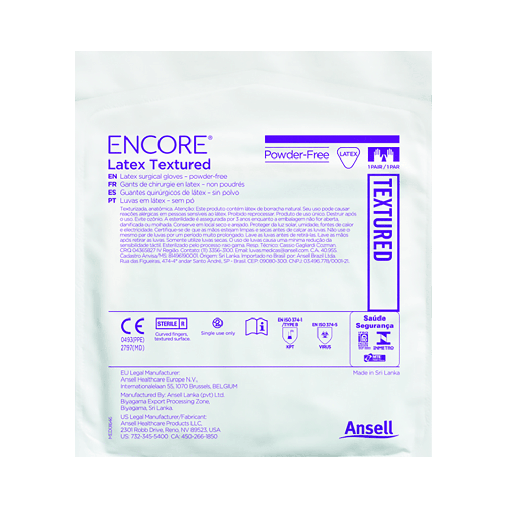 Ansell Encore Latex Textured Powder Free Surgical Glove 8.5 - Image 3