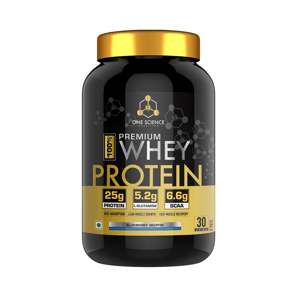 One Science Nutrition 100% Premium Whey Protein Powder Blueberry Muffin - Image 1