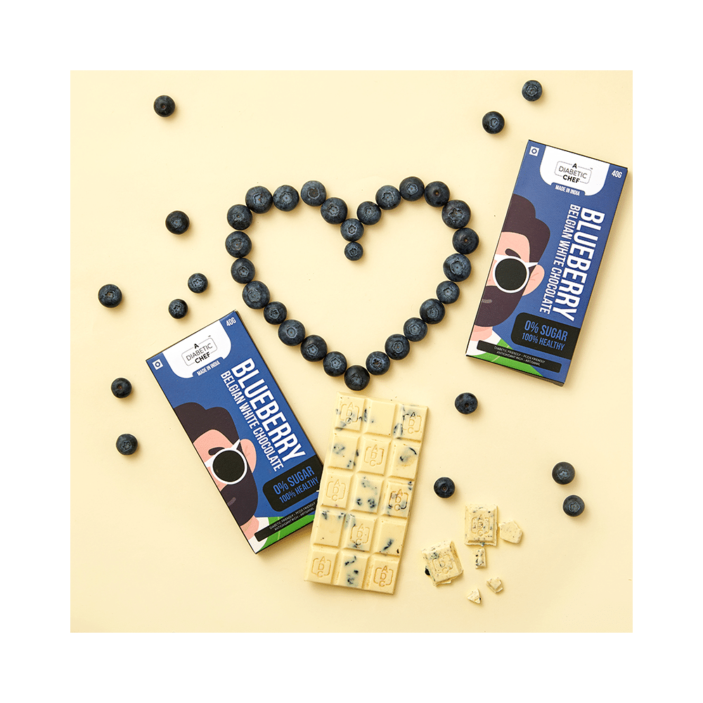 A Diabetic Chef Blueberry Belgian White Chocolate (40gm Each) - Image 4