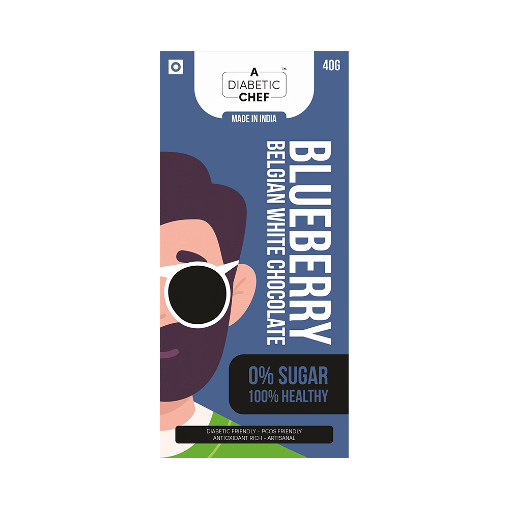 A Diabetic Chef Blueberry Belgian White Chocolate (40gm Each) - Image 3