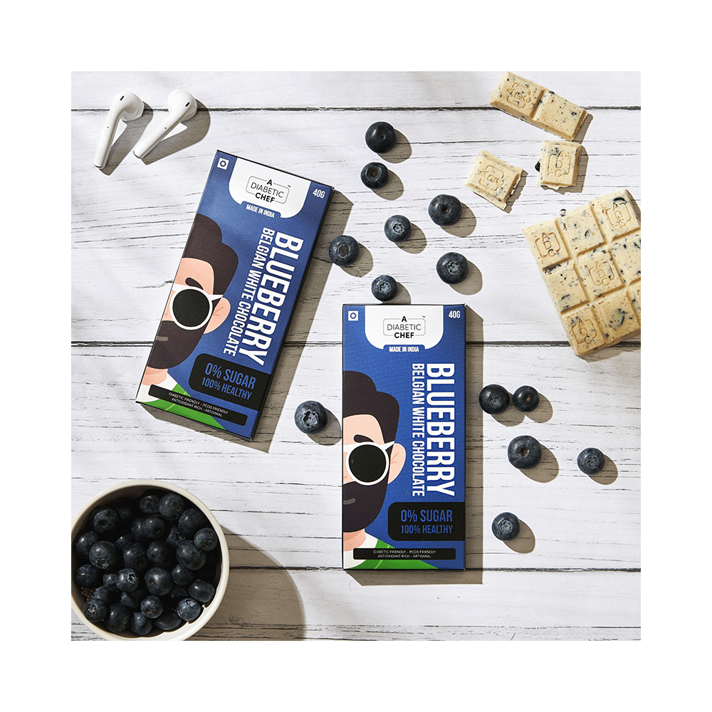 A Diabetic Chef Blueberry Belgian White Chocolate (40gm Each) - Image 5