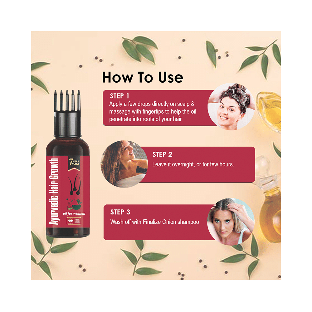 7Herbmaya Ayurvedic Hair Growth Oil for Women - Image 3