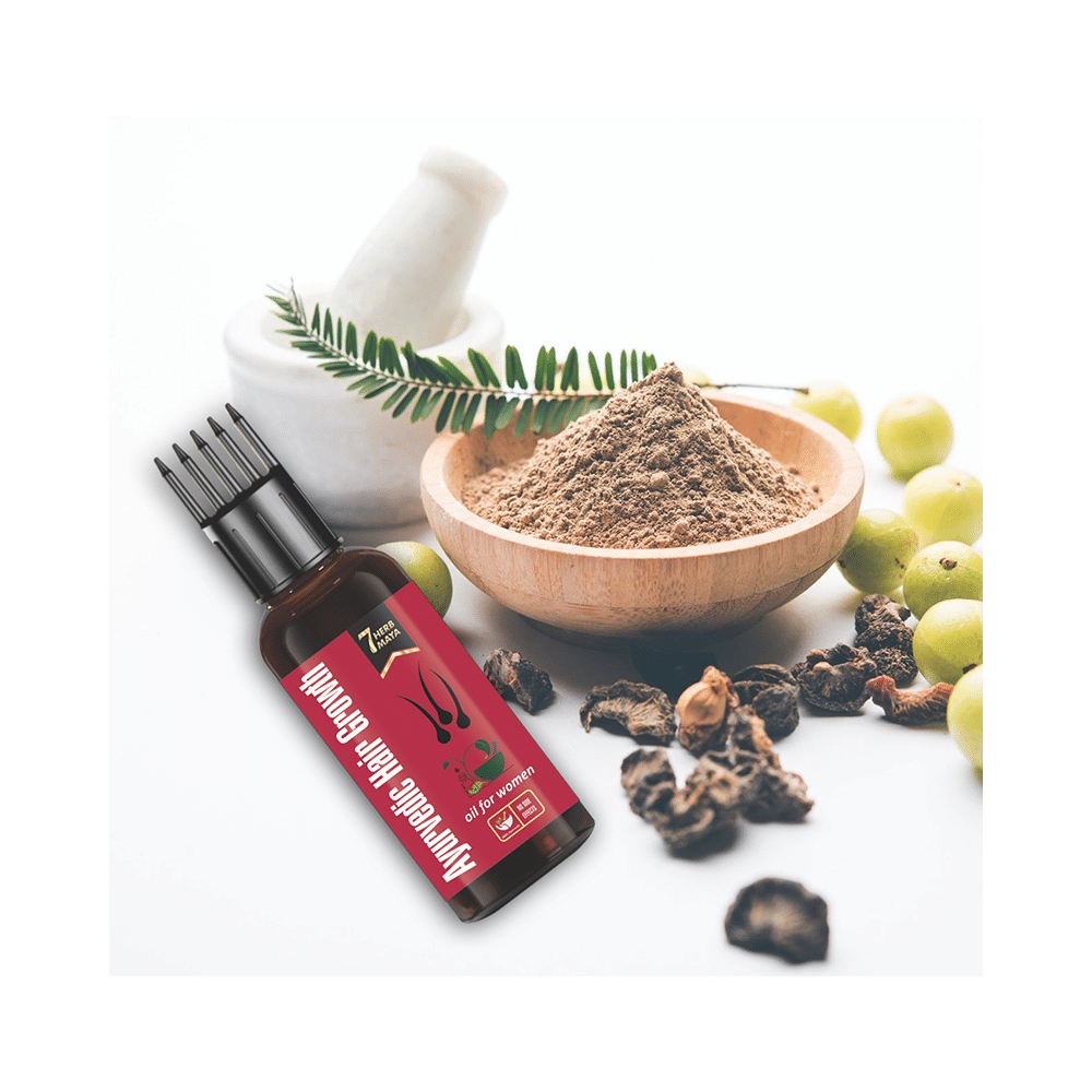 7Herbmaya Ayurvedic Hair Growth Oil for Women - Image 2