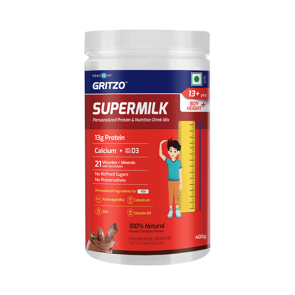 Gritzo SuperMilk Daily Nutrition (13+y Girls) 13+ Yrs Boy Height+ Double Chocolate - Image 1
