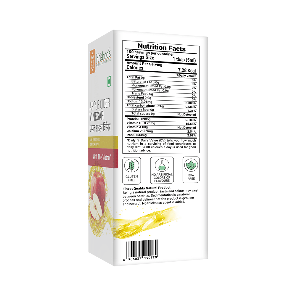 Krishna's Herbal & Ayurveda Apple Cider Vinegar - Image 2