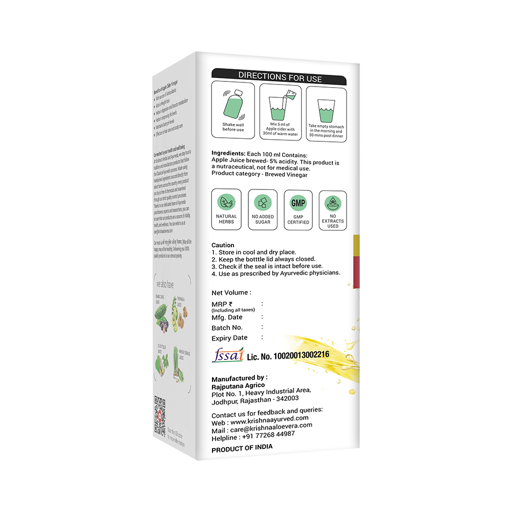 Krishna's Herbal & Ayurveda Apple Cider Vinegar - Image 3