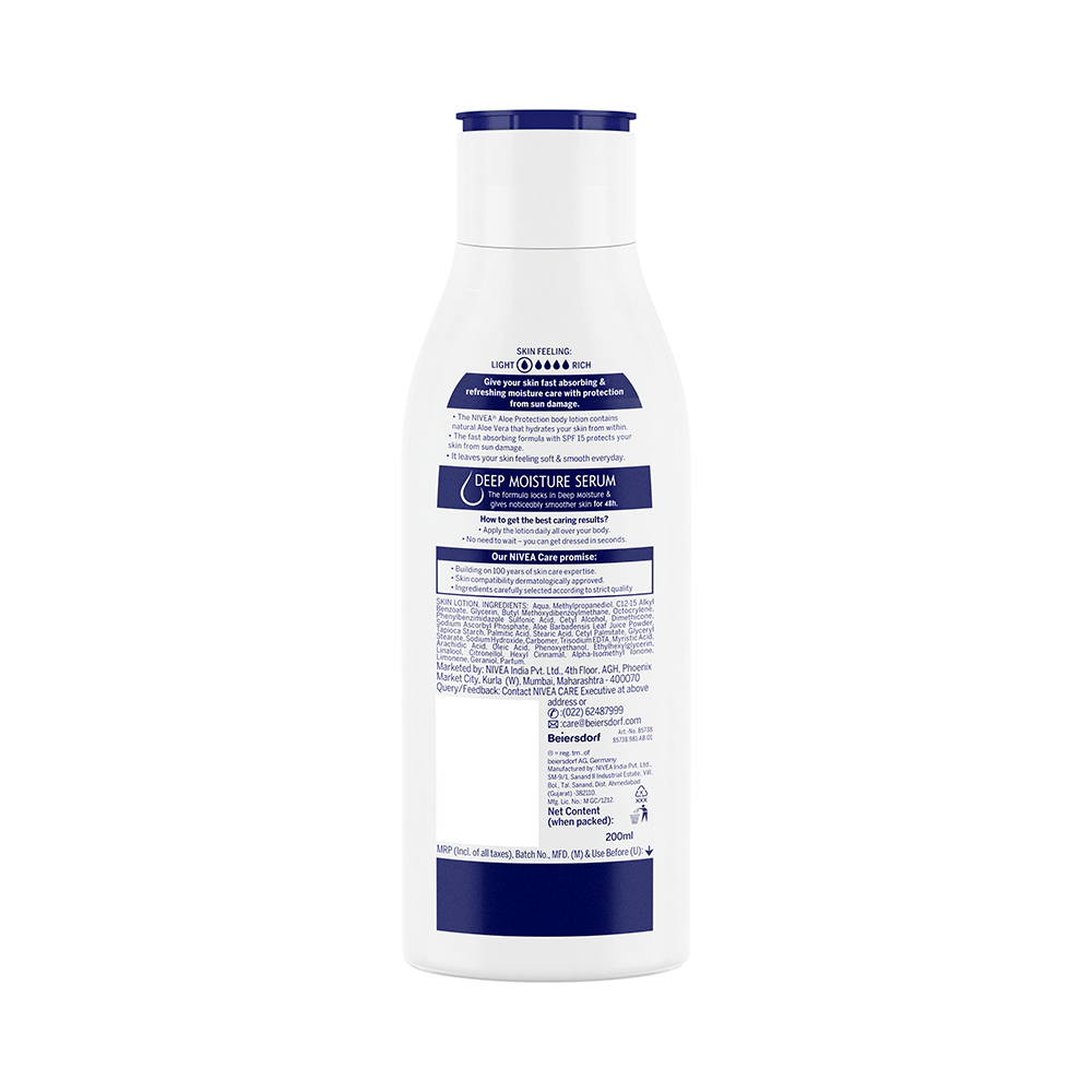 Nivea Aloe Protection Body Lotion SPF 15 - Image 2