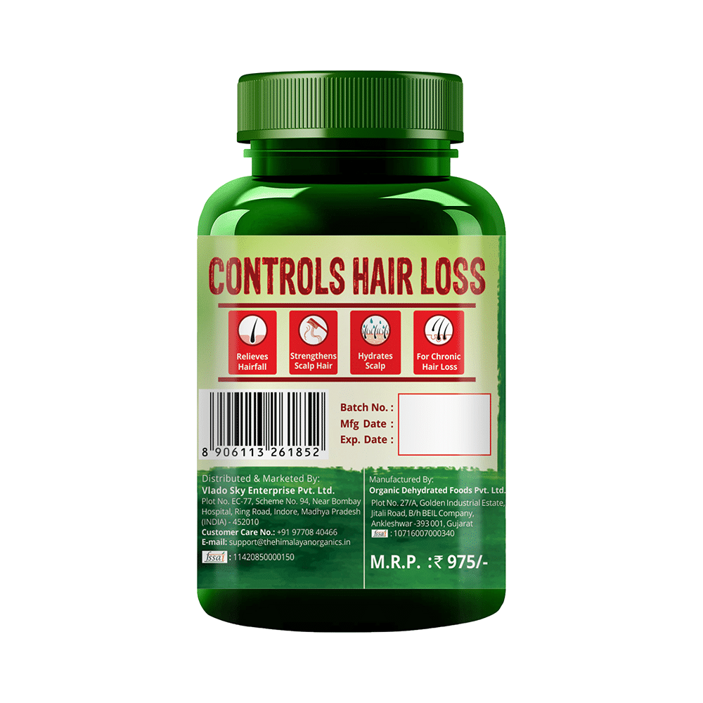 Himalayan Organics Plant Based Hair Vitamin Biotin Vegetarian Capsule - Image 3