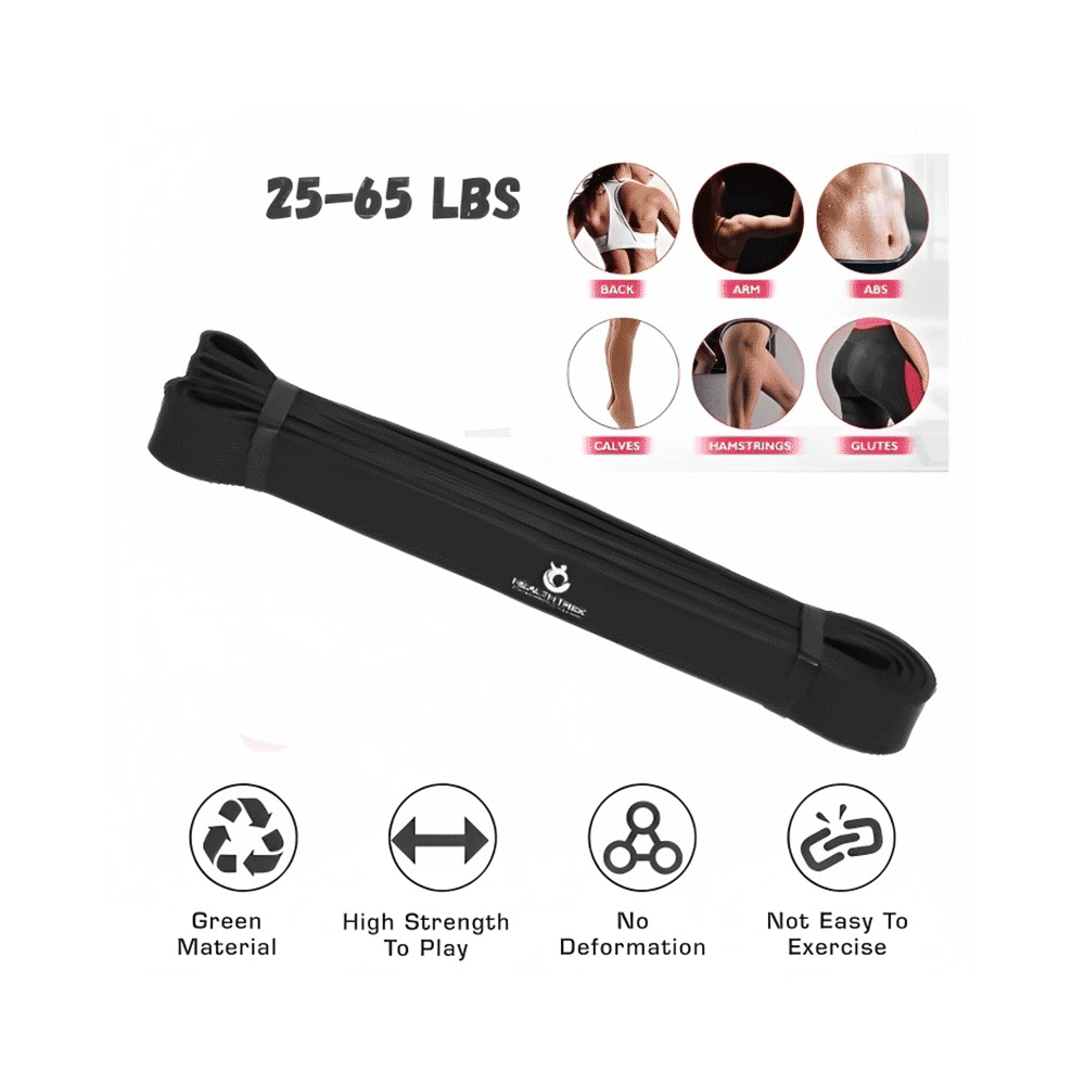 Healthtrek Power Resistance Band Medium Black - Image 3