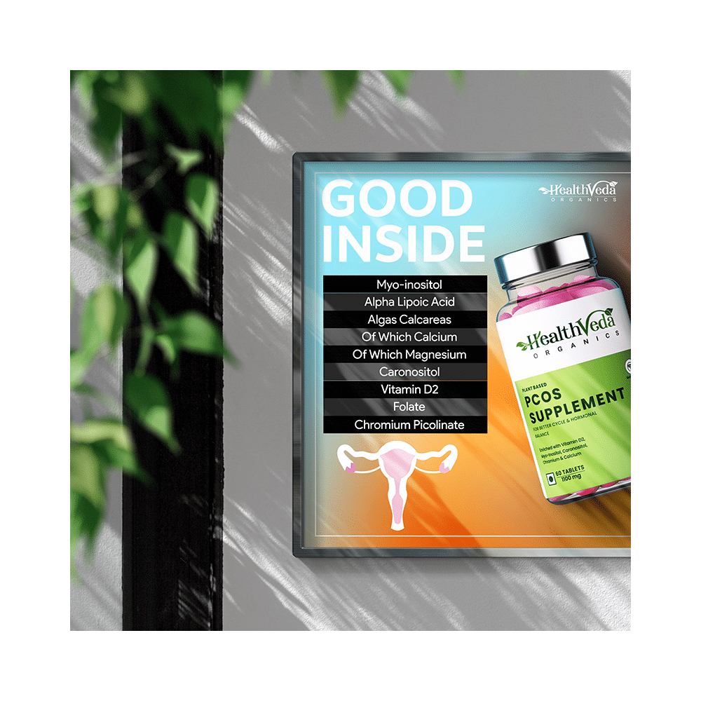 Health Veda Organics PCOS Multivitamin Veg Tablet - Image 9