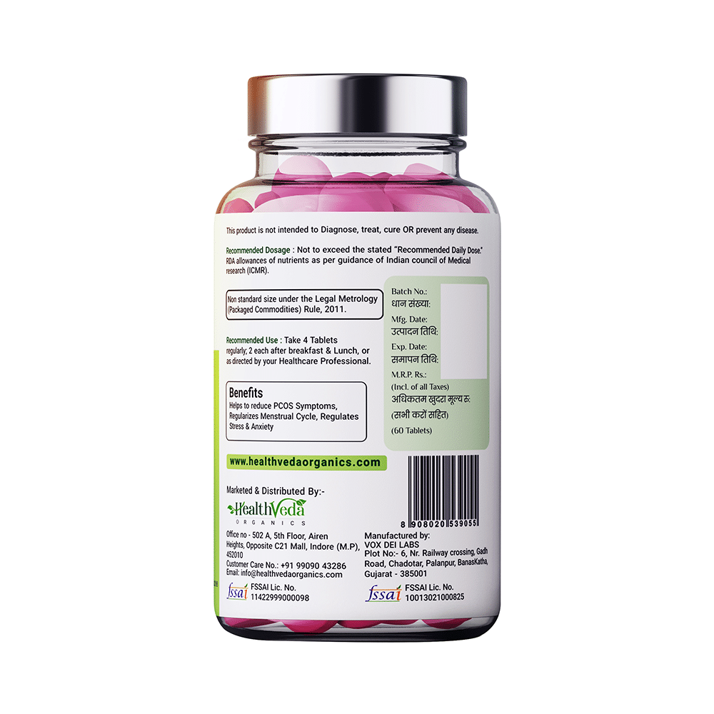 Health Veda Organics PCOS Multivitamin Veg Tablet - Image 2