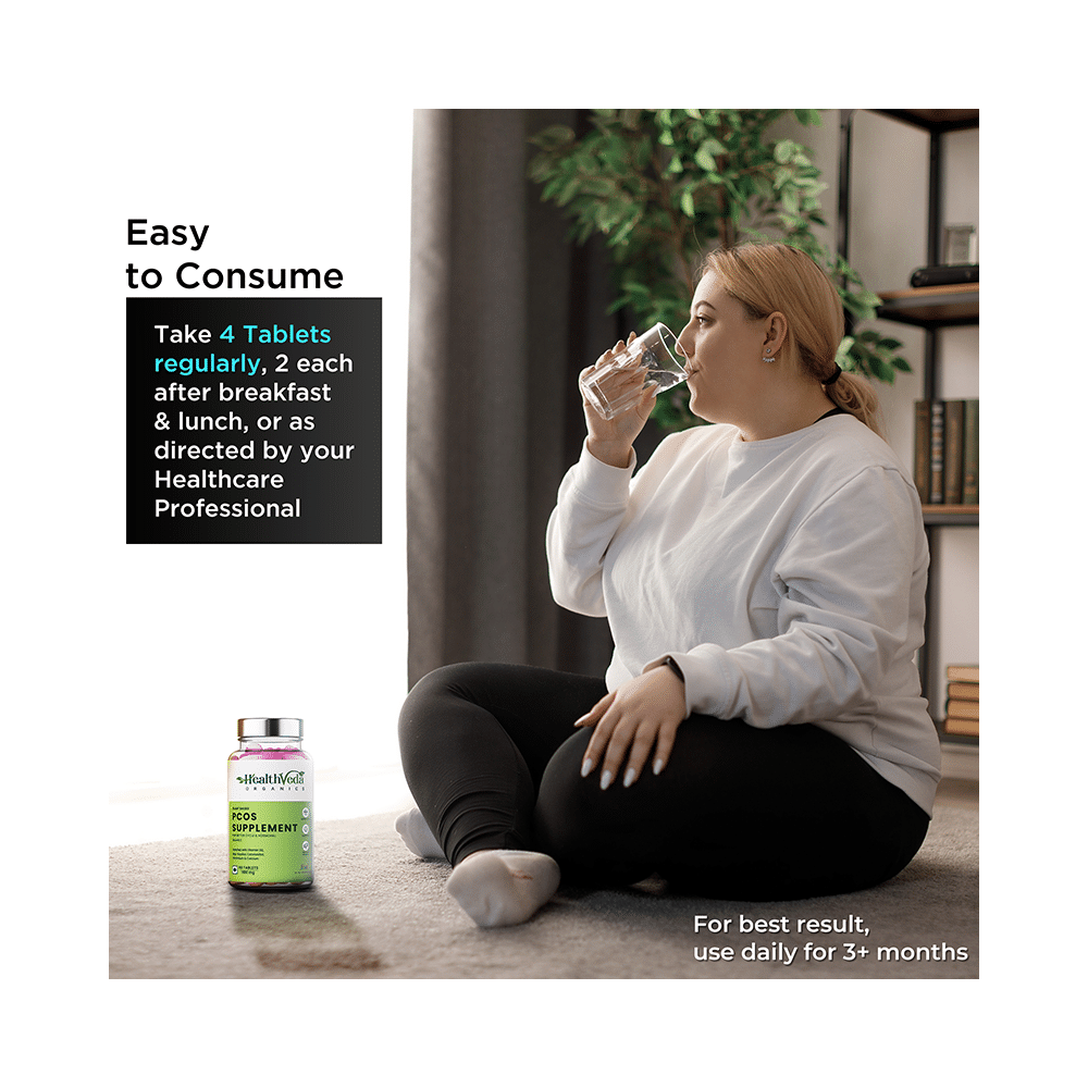Health Veda Organics PCOS Multivitamin Veg Tablet - Image 8