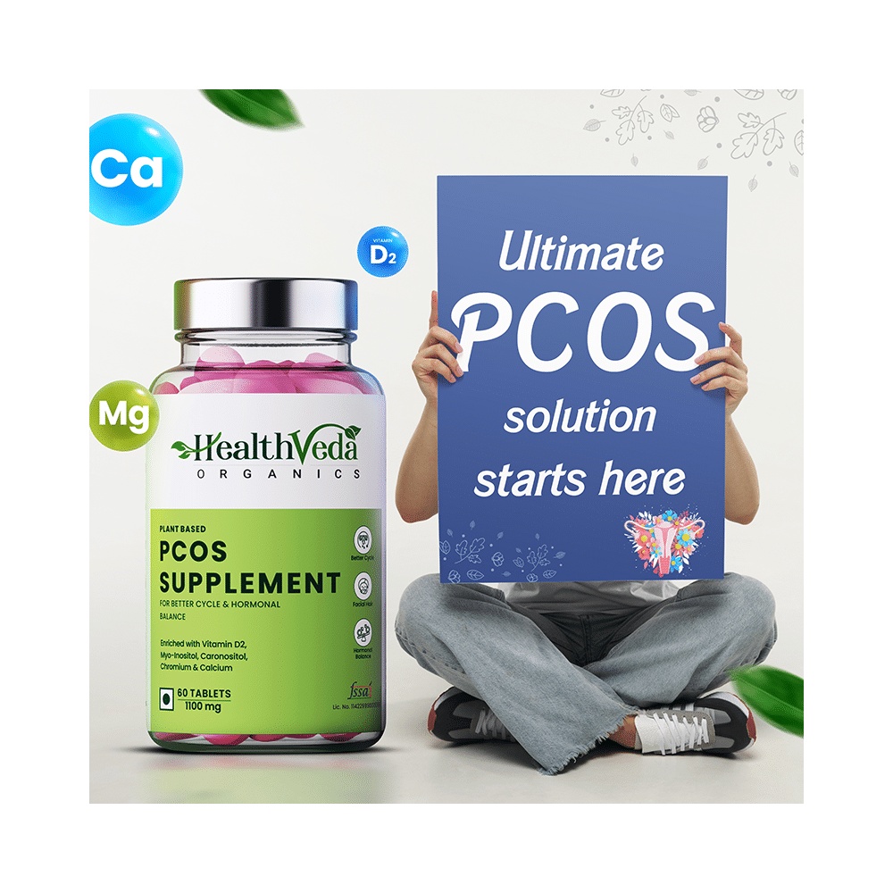 Health Veda Organics PCOS Multivitamin Veg Tablet - Image 10