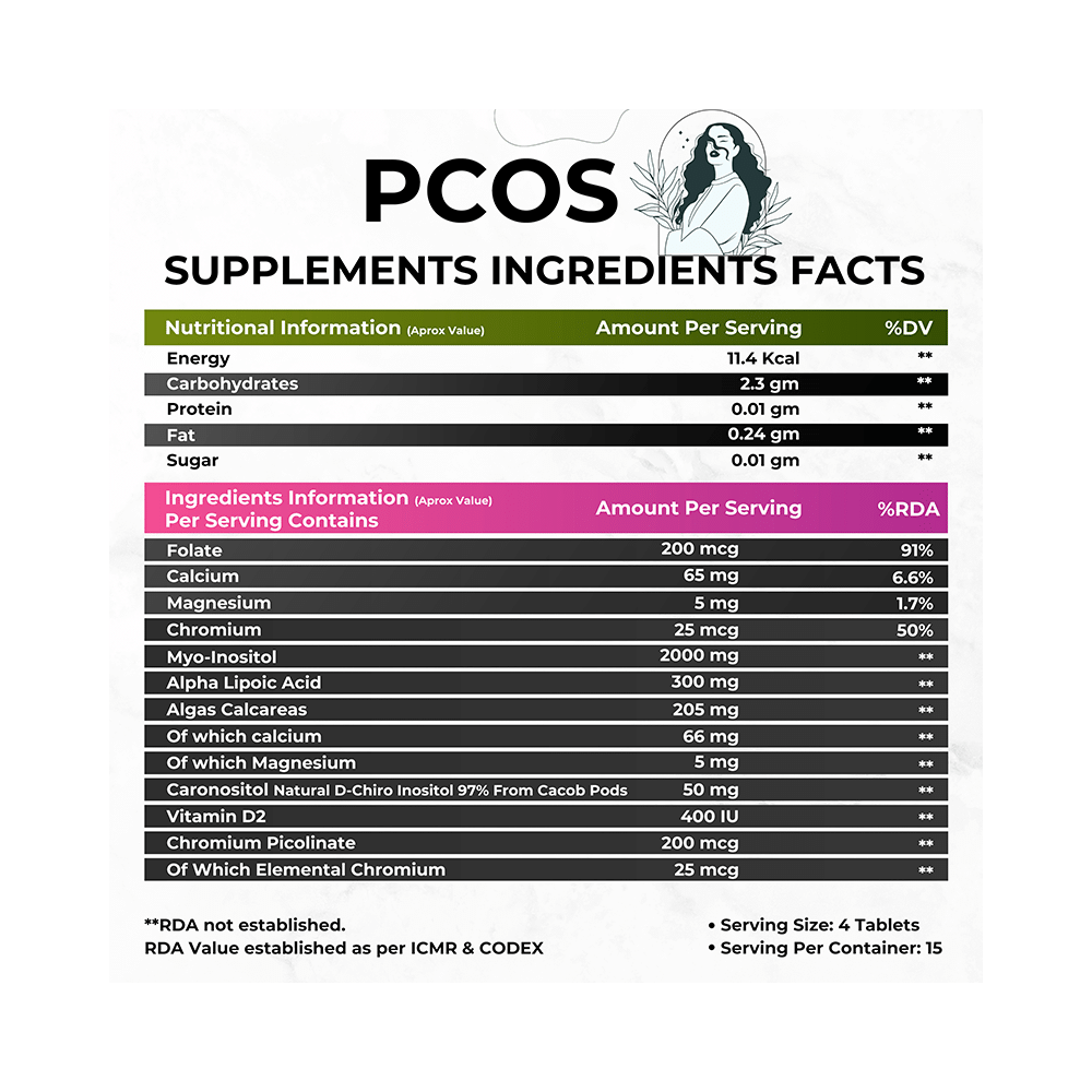 Health Veda Organics PCOS Multivitamin Veg Tablet - Image 5