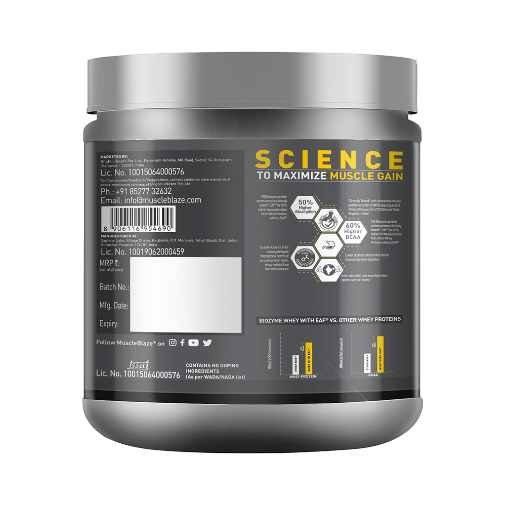 MuscleBlaze MuscleBlaze Biozyme Performance Whey Protein | For Muscle Gain | Improves Protein Absorption | Nutrition Care Powder Rich Chocolate - Image 2