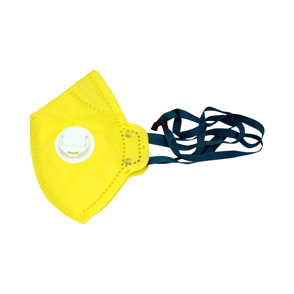 Dominion Care Non Woven 6 Layer Mask with Adjustable Elastic & Nose Pin Yellow - Image 2