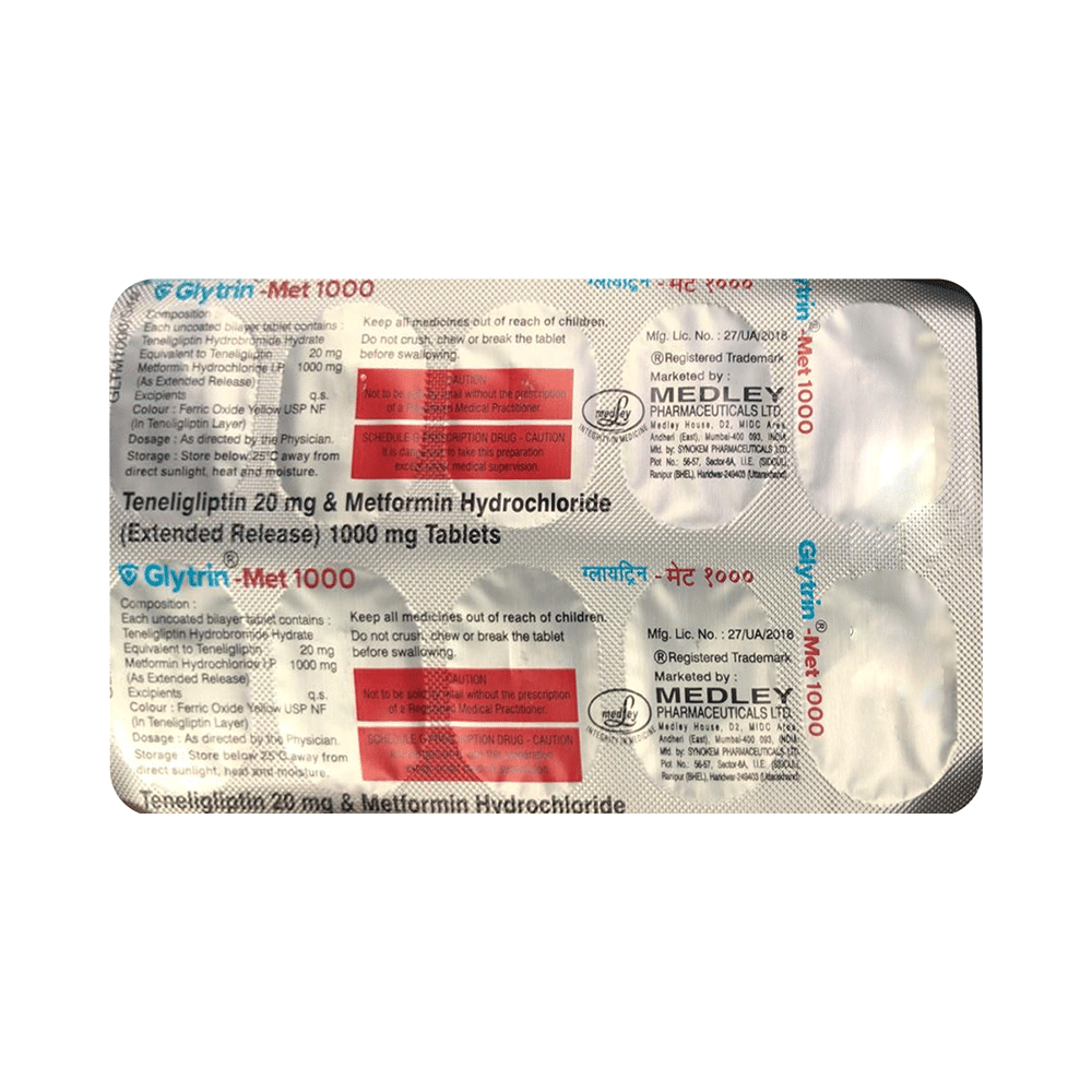 Glytrin-Met 1000 Tablet