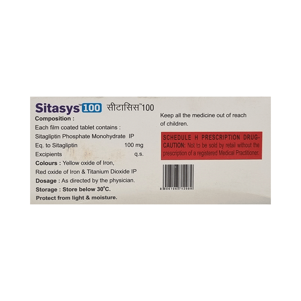 Sitasys 100mg Tablet - Image 2
