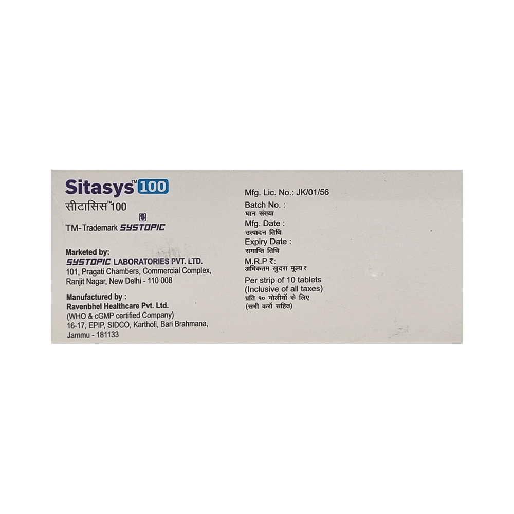 Sitasys 100mg Tablet - Image 3