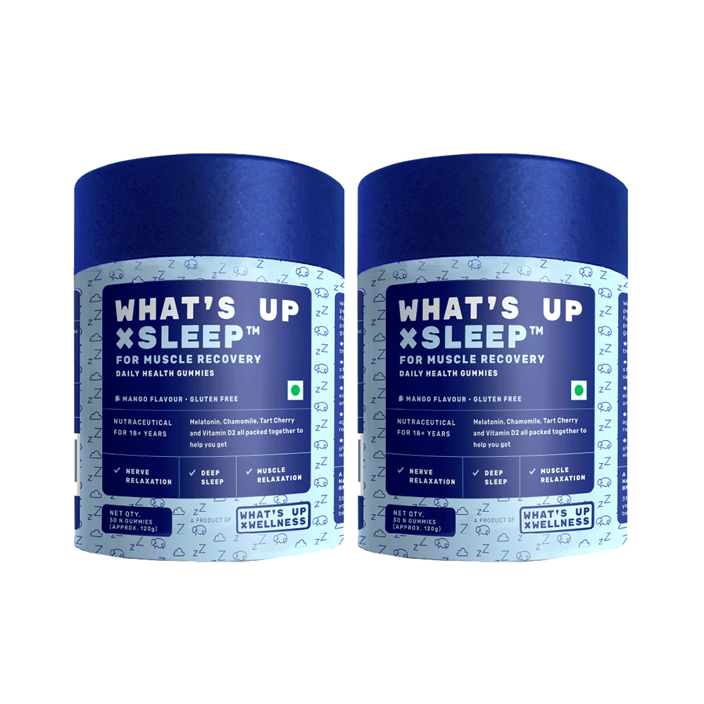 What's Up Wellness Sleep Gummies for Muscle Recovery (30 Each) Mango