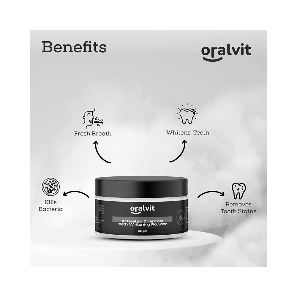 Oralvit Activated Charcoal Teeth Whitening Powder - Image 2