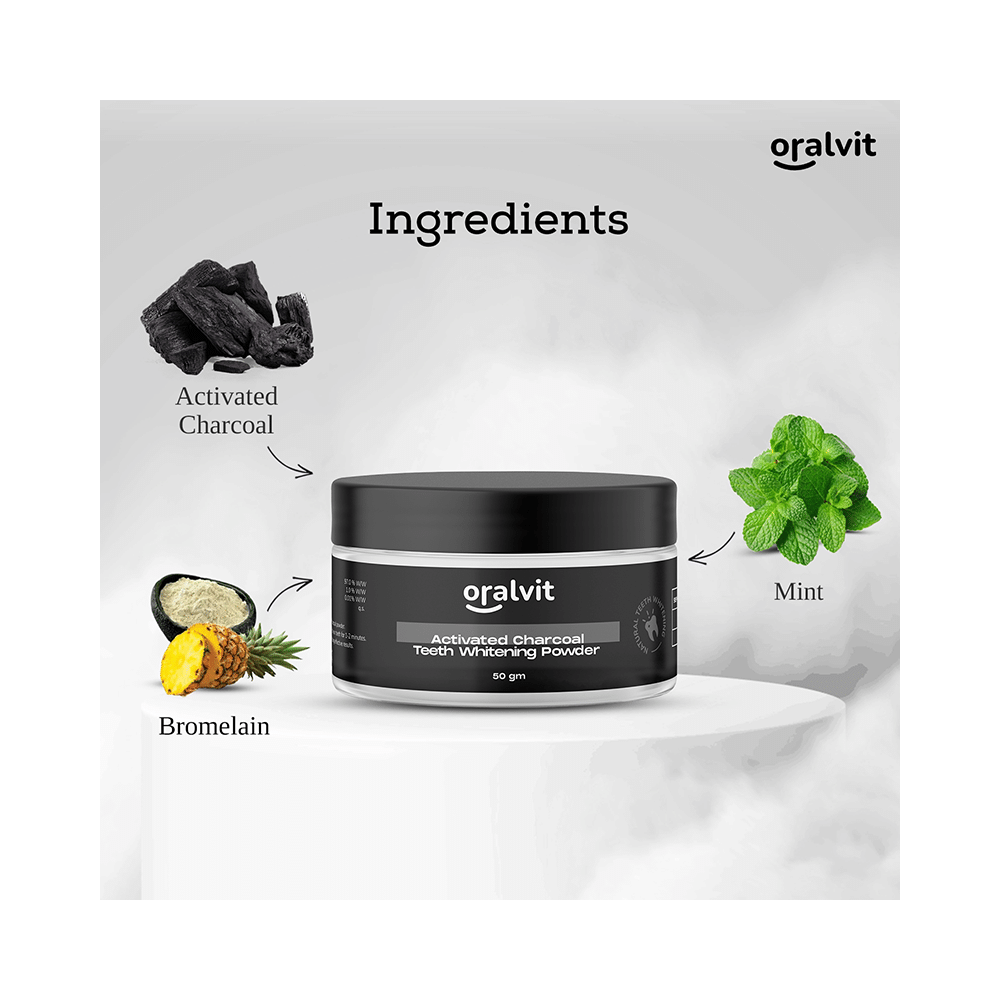Oralvit Activated Charcoal Teeth Whitening Powder - Image 4