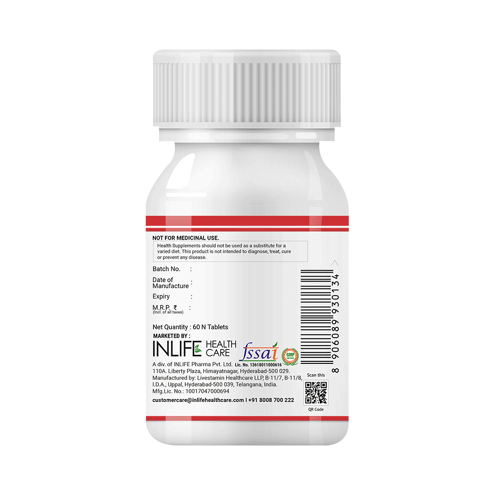 Inlife Iron Folic Acid Supplement | With Vitamins, Zinc & Selenium | For RBC Formation | Tablet - Image 2