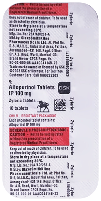 Zyloric 100 Tablet
