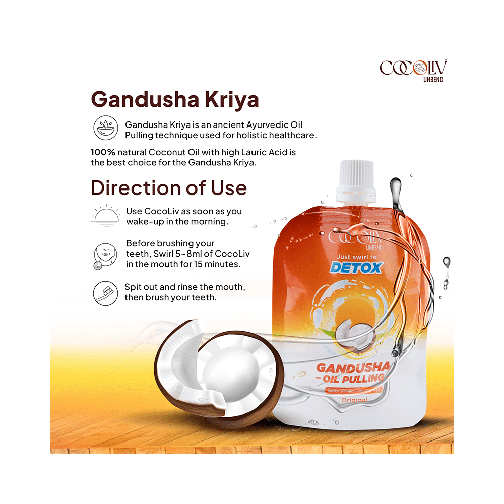 Cocoliv Unbend Gandusha Extra Virgin Coconut Oil (50ml Each) - Image 7