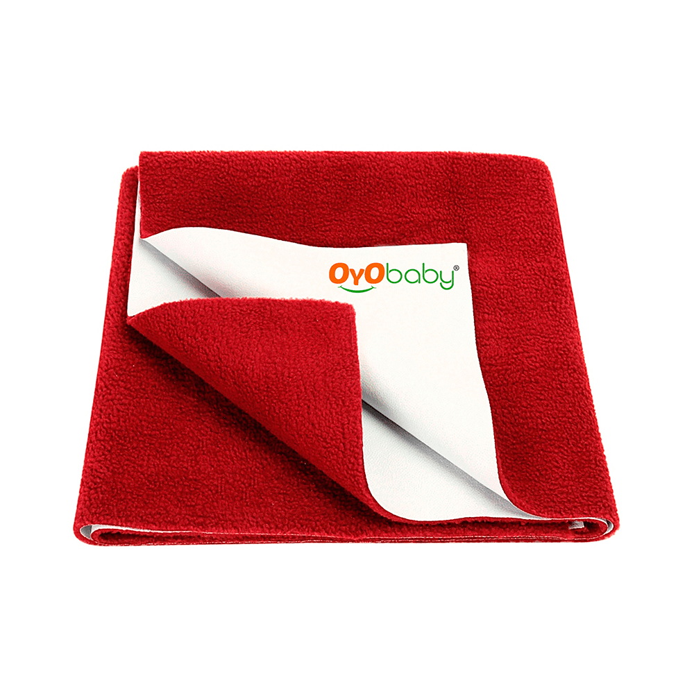 Oyo Baby Waterproof Bed Protector Baby Dry Sheet XL Maroon - Image 1