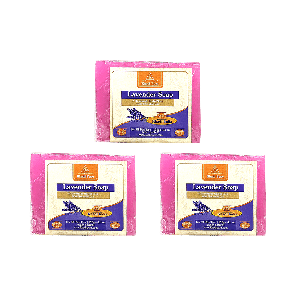 Khadi Pure Lavender Soap (125gm Each) - Image 1