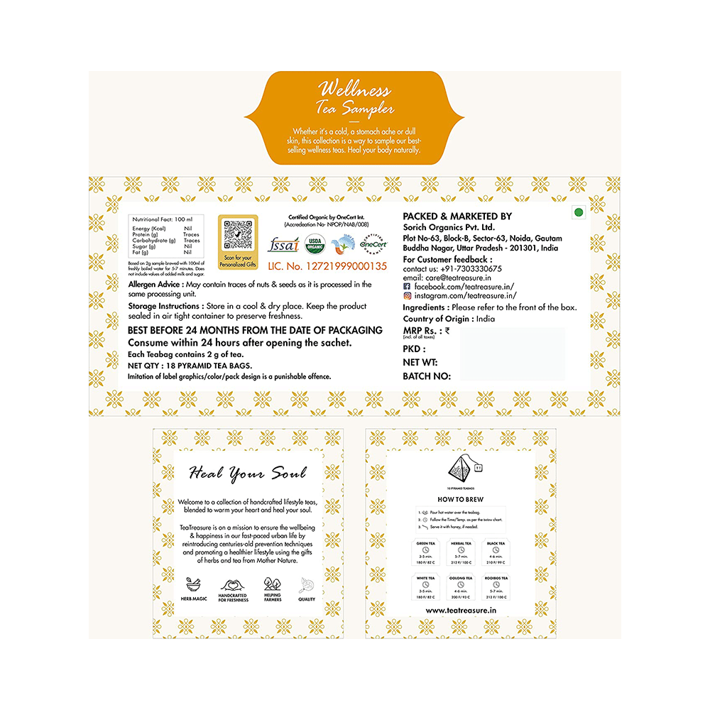 Tea Treasure Wellness Tea Bags (2gm Each) - Image 3