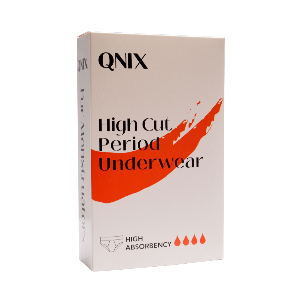 QNIX High Cut Period Underwear XS Black