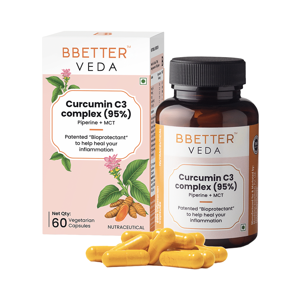 BBetter Veda Curcumin C3 Complex (95%) Vegetarian Capsule - Image 1