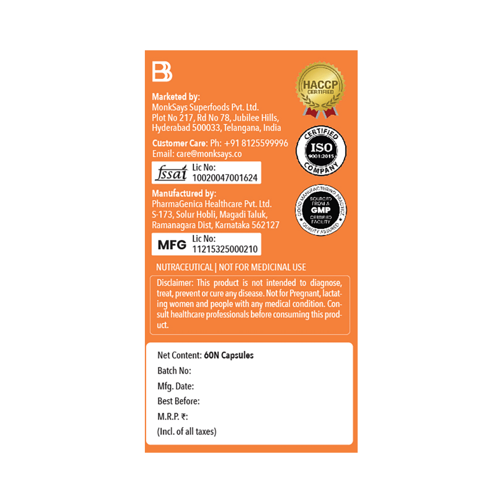 BBetter Veda Curcumin C3 Complex (95%) Vegetarian Capsule - Image 3