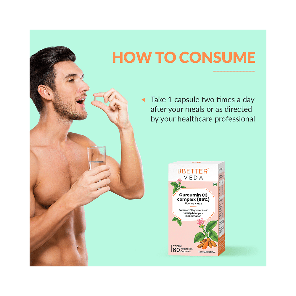 BBetter Veda Curcumin C3 Complex (95%) Vegetarian Capsule - Image 6