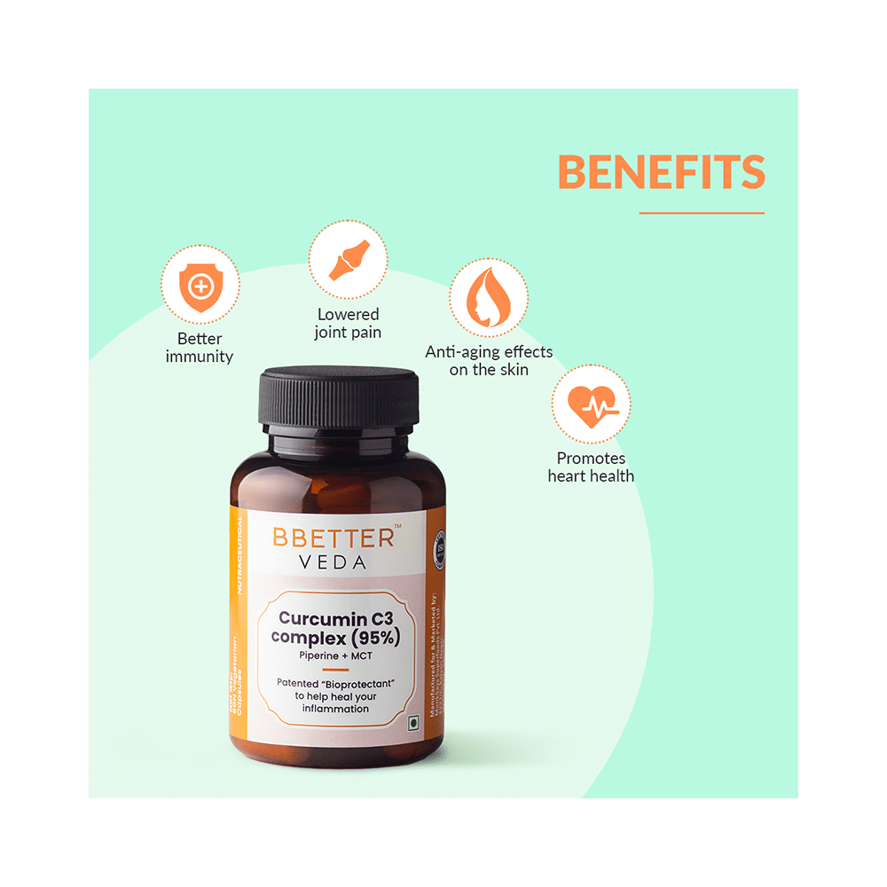 BBetter Veda Curcumin C3 Complex (95%) Vegetarian Capsule - Image 7