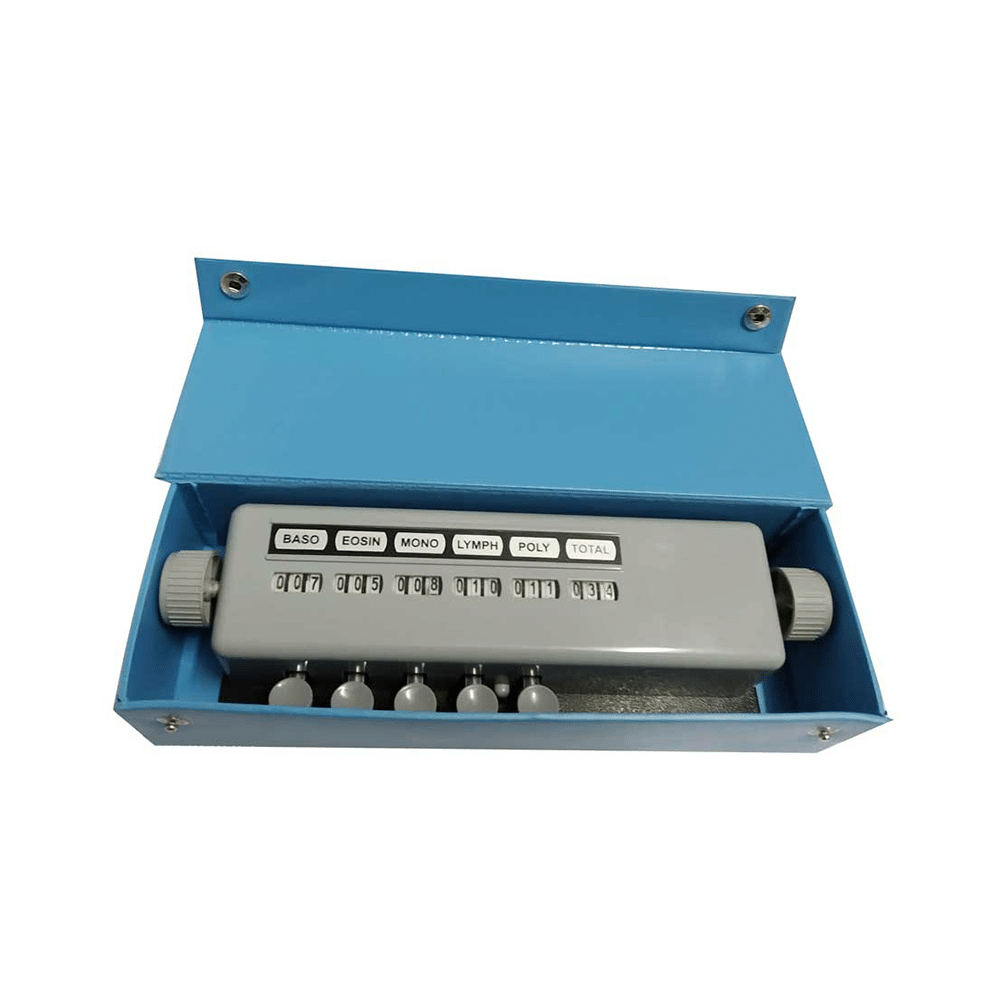 Clear & Sure Manual Blood Cell Counter 5 Key All Microscope Silver - Image 3